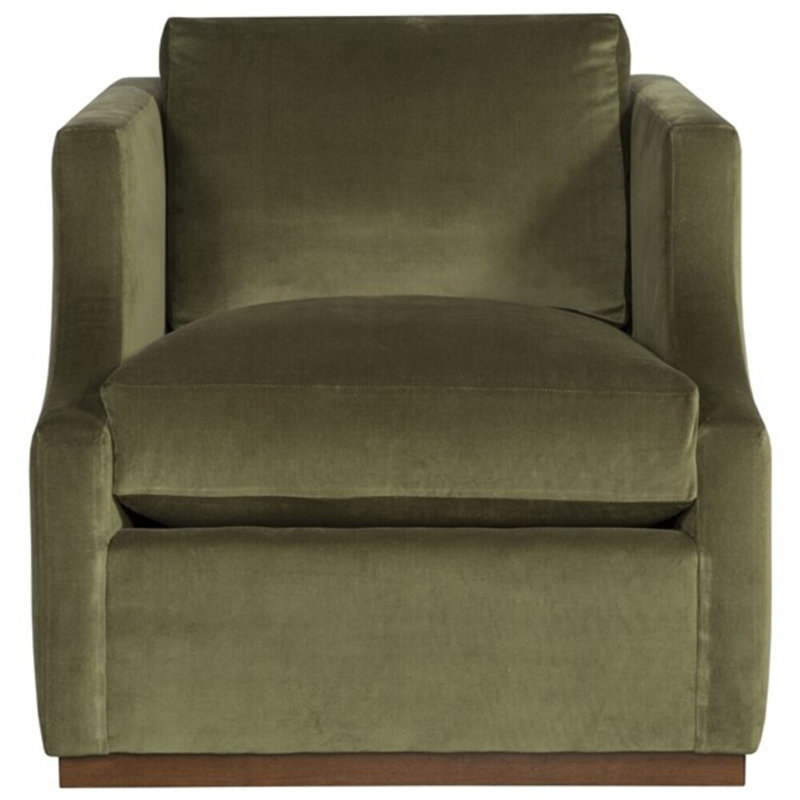 Thom Filicia Home 32" Wide Armchair, Tuck Cobalt Polyester Blend, Dove Gray