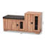 Banc de rangement pour chaussures en similicuir Lena