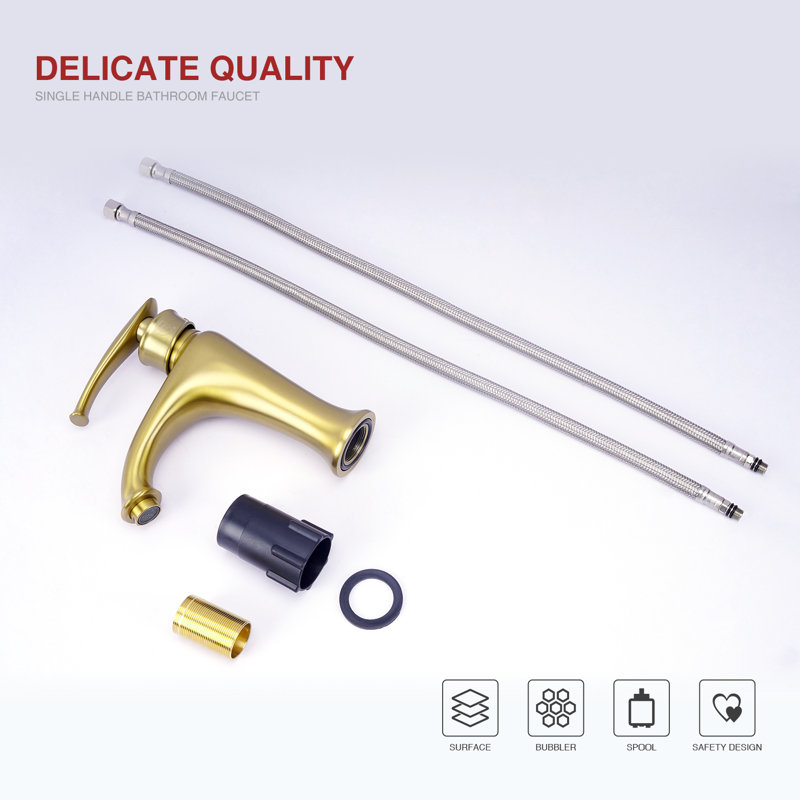 Single-handle Bathroom Faucet, Gold