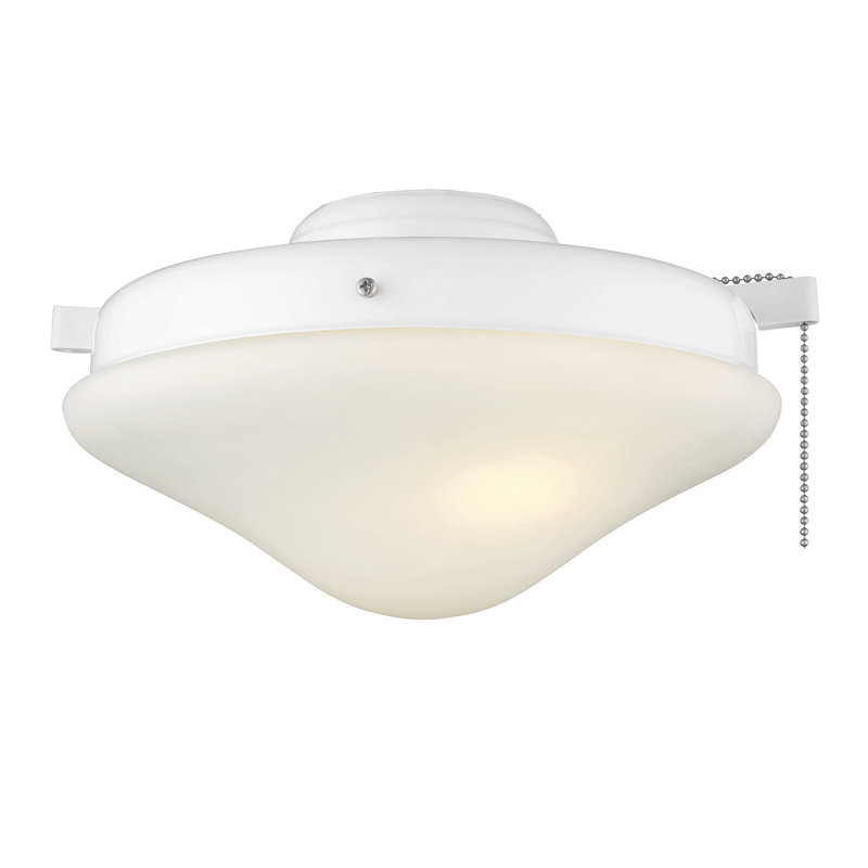 Ventilateur d'éclairage blanc 2 lumières Meridian, Blanc