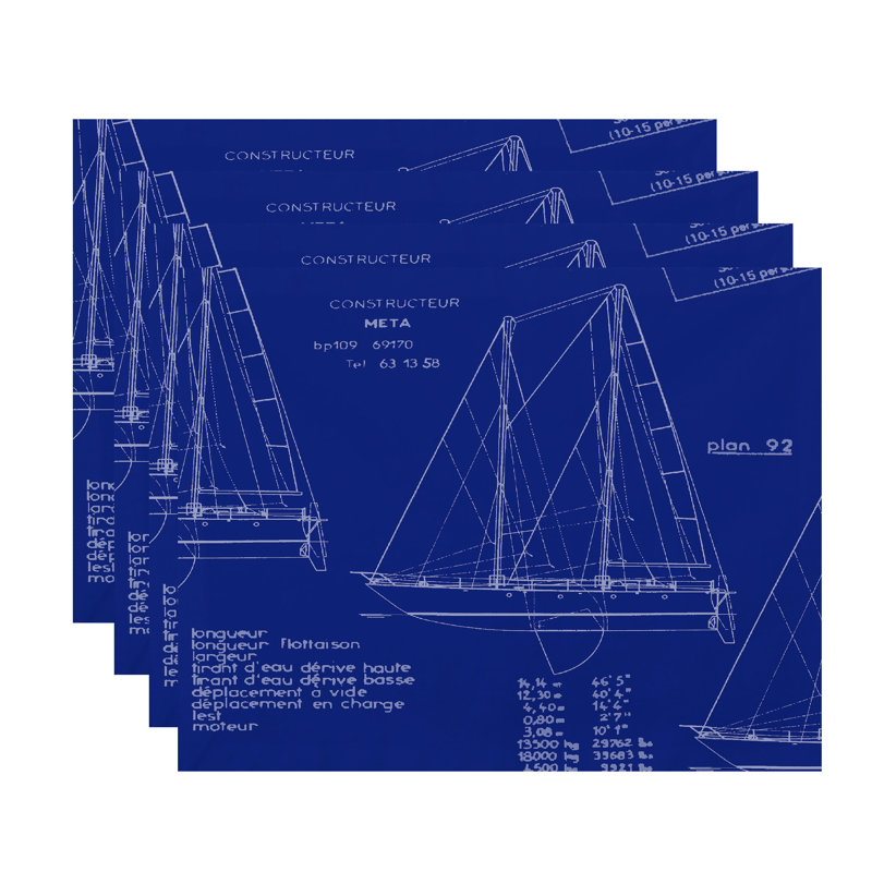 Aksel Polyester Nautical Rectangle Placemat