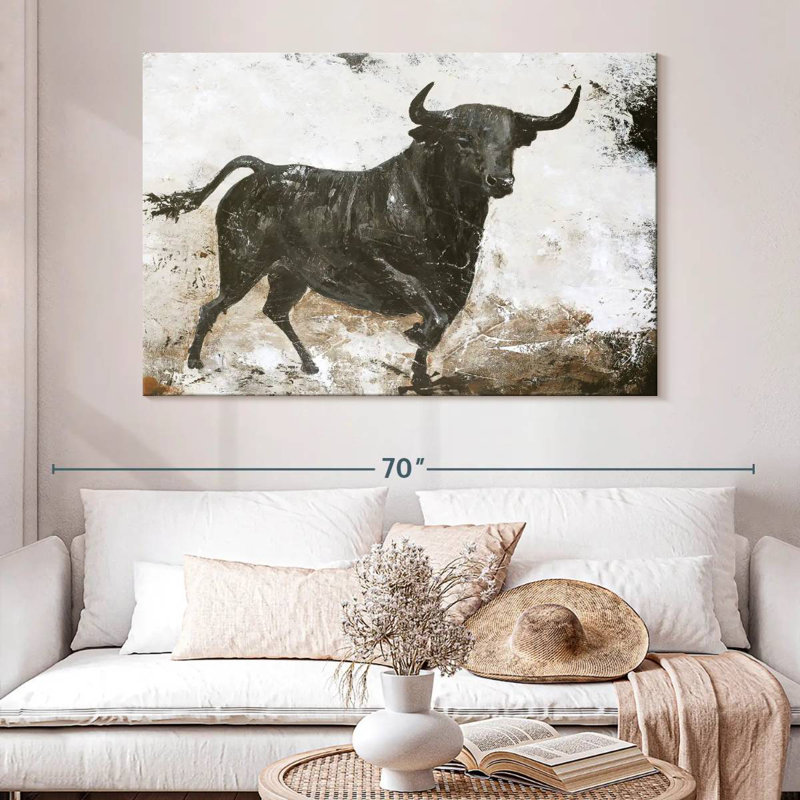 Brampt Black Bull, 34" H x 51" W