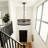 Modern 6-Light Dimmable Drum Crystal Chandelier
