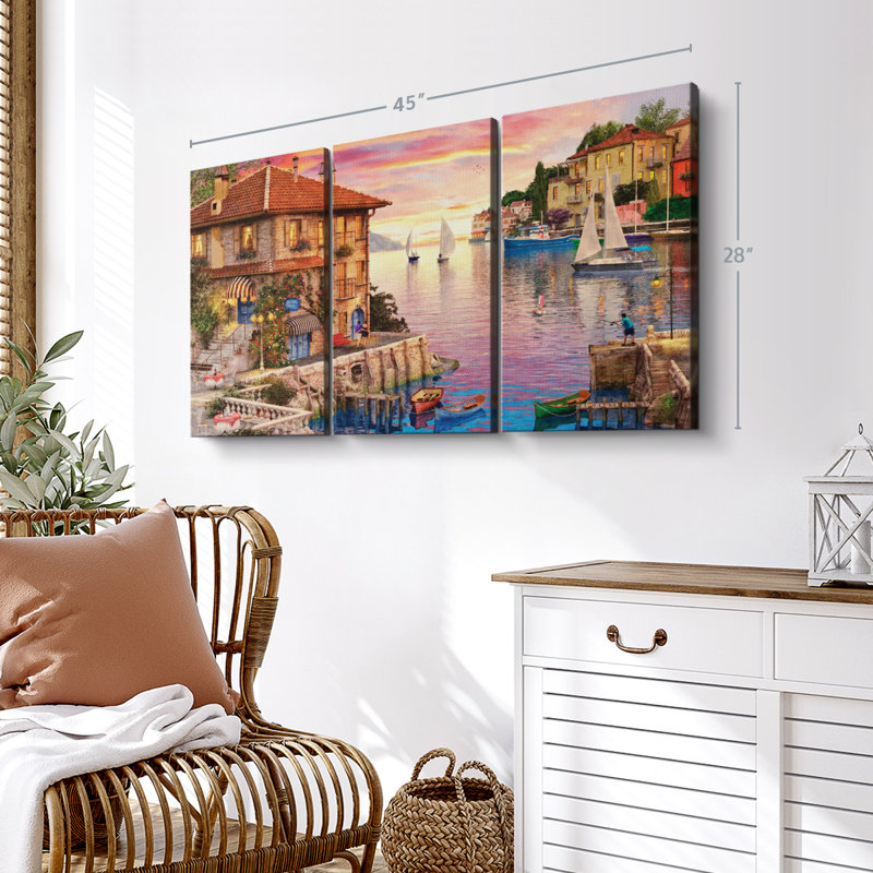 "Reproduction d'art sur toile,", H 28 po x l 45 po x P 1,25 po