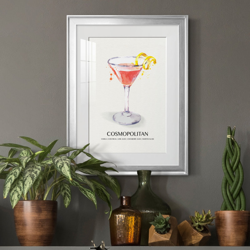 " Cosmopolitan " Painting Print, 22.5" H x 30.5" W x 1.5" D, Silver