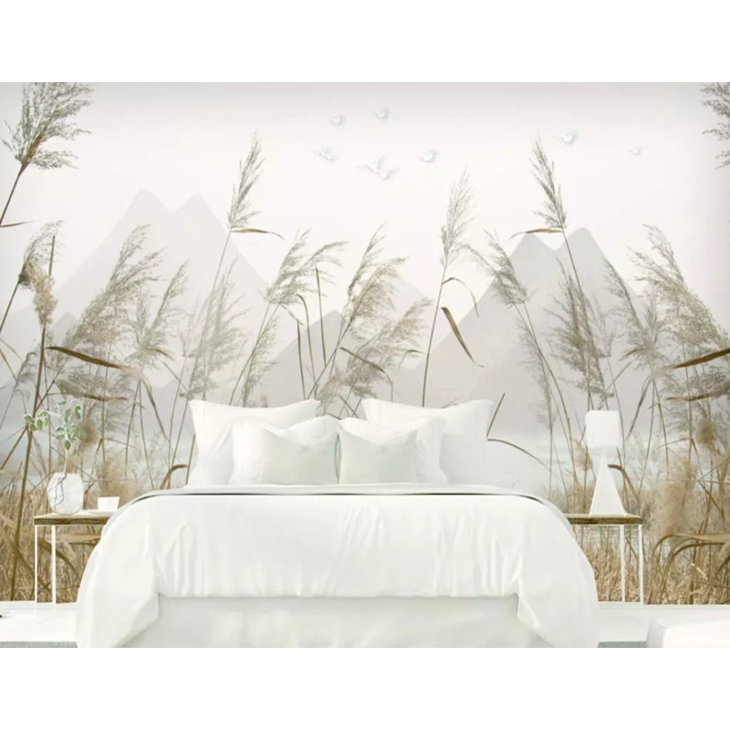 Murale flamant rose rose pour jardin lake Luker, L 98 po x l 150 po