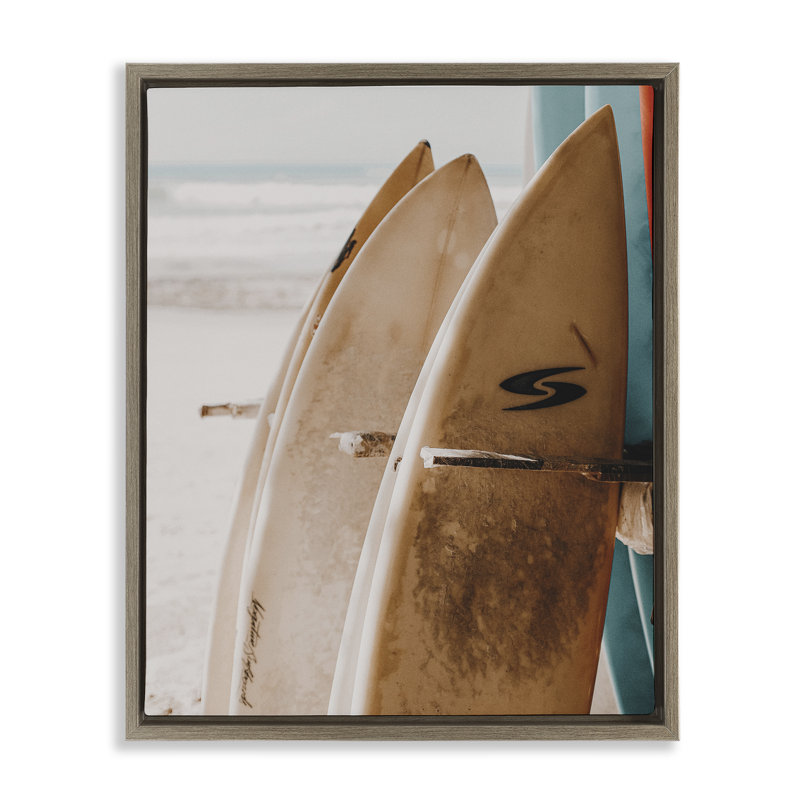  Art mural sur toile flottant encadré, planches de surf par LSR Design Studio, H 21 po x l 17 po