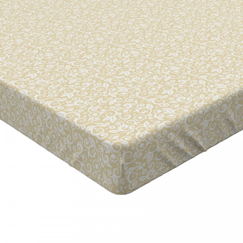 Microfiber Floral Fitted Sheet, Full/Double Fitted Sheet