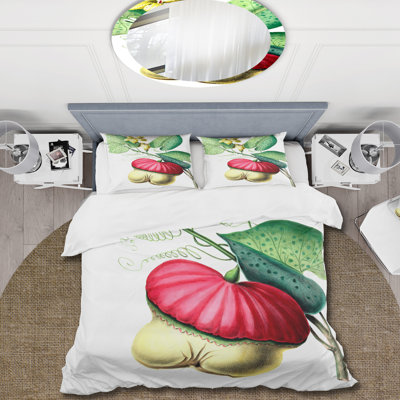 Vintage American Flowers I - Ensemble de housse de couette traditionnel - Microfibre de polyester