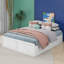Structure de lit plateforme en bois avec 6 tiroirs-346475391