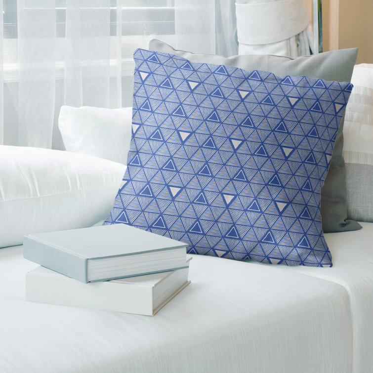 Triangles dessinés à la main Coussin décoratif