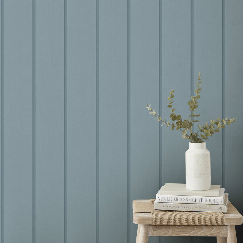 Killian Wood Panel Wallpaper, Light Blue