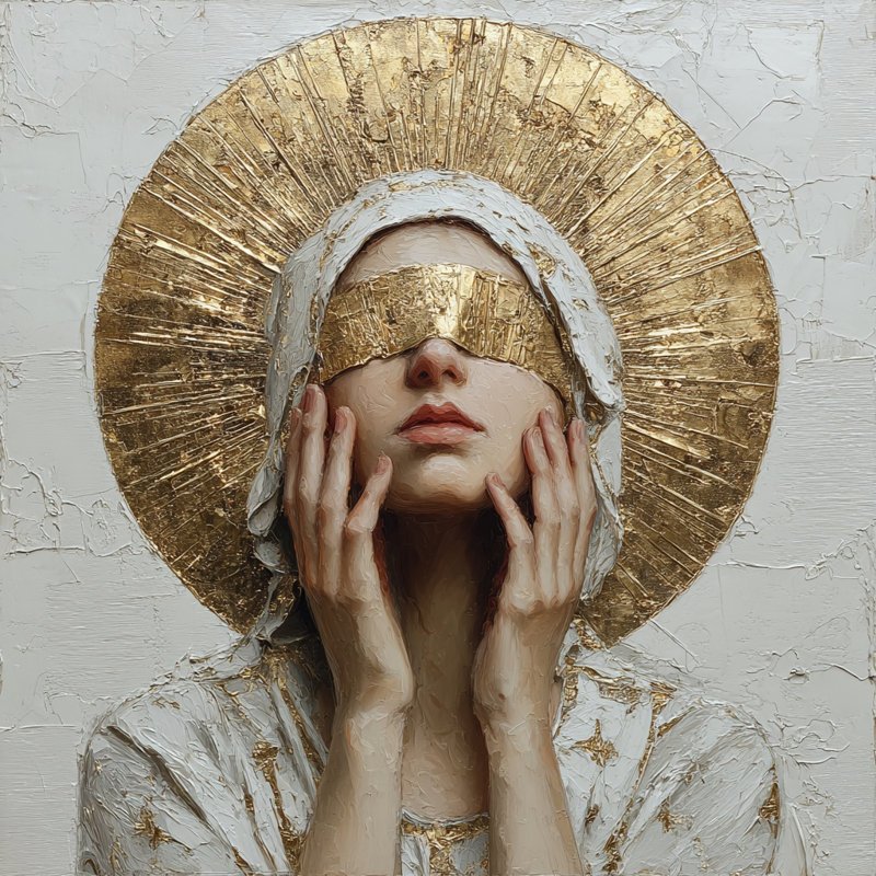 Art mural sur toile Quiet Radiance, L 40 po x H 40 po x P 1,5 po