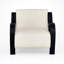 Chaise d'appoint Curva Luxe - Revêtement en tweed texturé avec accoudoirs sculpturaux en bois courbé-1966696490-1979430108