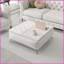 Table basse carrée à dessus relevable de 35 pouces pour salon - repose-pieds de rangement surdimensionné, facile à nettoyer