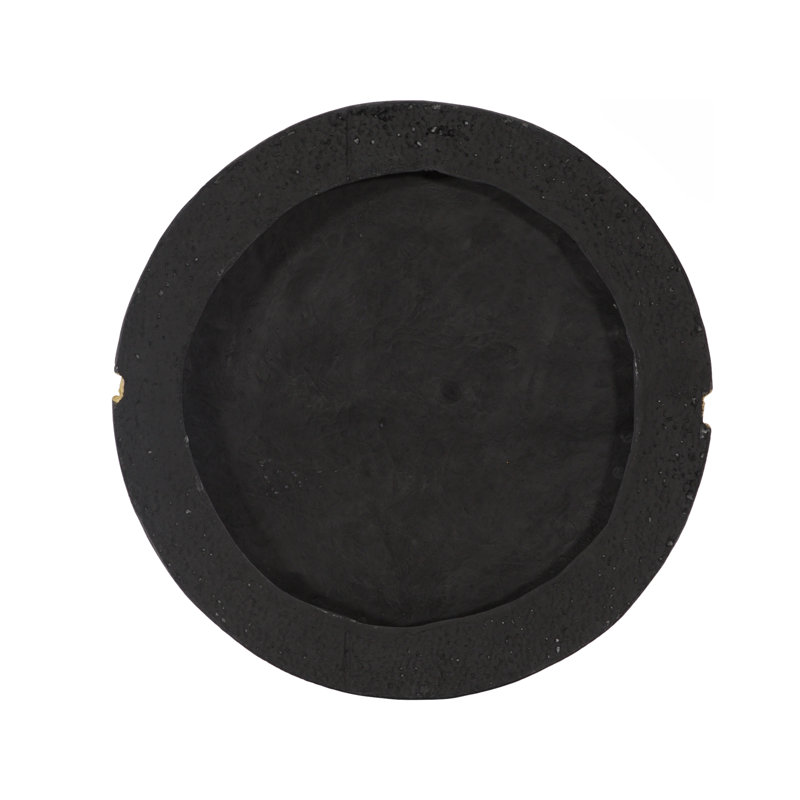 Rift Wall Tile, Circle, Matte Black, Gold Leaf