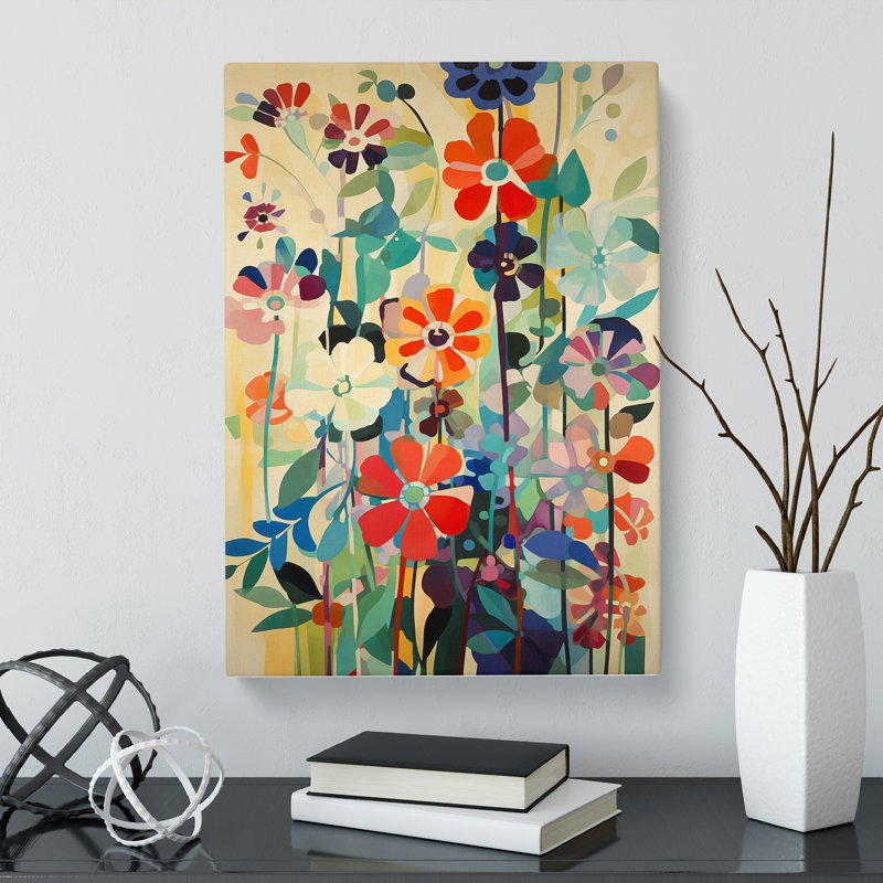 CAN-V0523-1653X Orphism Flowers Vol.1 - Wrapped Canvas Print, 50cm H x 35cm W