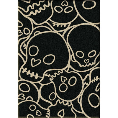 Tapis décoratif noir bludovice