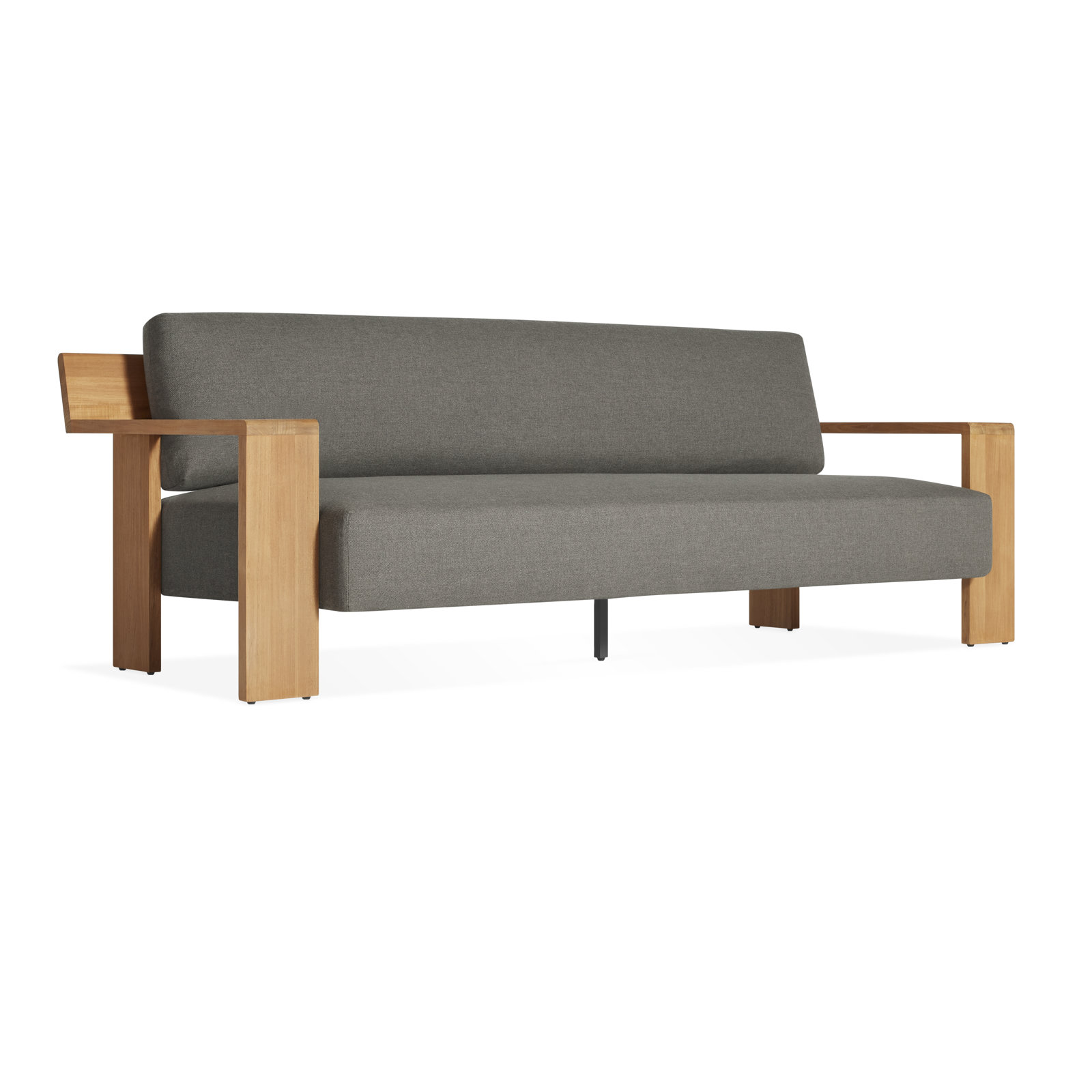 Ridge 92" Teak Patio Sofa, Toohey Charcoal