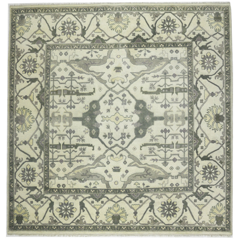 Tapis carré en laine , Carré 9 pi