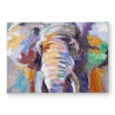 Elephant in Pastel Color Door Mat | Indoor Outdoor Home Decor