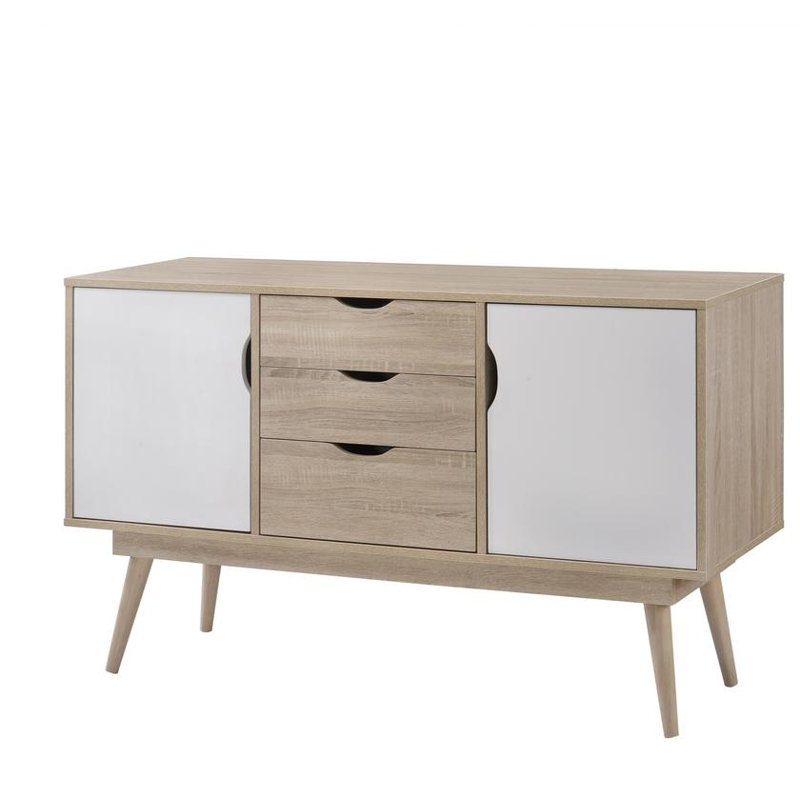 Caroline 125cm Sideboard, Sonoma Oak/White