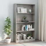 Inayah 4-Tier Book Cabinet Bookshelf BookCase Stand Storage Rack Engineered Wood