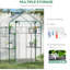 Walk-In Greenhouse - 3 6 tablettes, plantes de froid et de pluie, treillis, moustiquaires, pour mini-fenêtres de porte à usage extérieur, contrôle de l'humidité de la chaleur des plantes