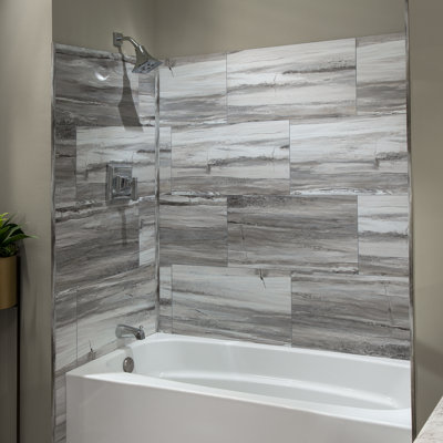 Palisade 25.6 in. x 14.8 in. Tile Shower and Tub Surround Kit