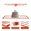 Support de rangement orange pour garage 3 x 6 pi pour plafonds hauts de 10 à 12 pi, fabrication entièrement en acier de 370 lb avec verrou de sécurité (installation requise, organisateur de garage robuste)-399929336