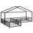 Double House Bed Frame with L-Shaped Corner Configuration and Guard Rails-328881978