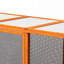Enceinte pour chat amovible avec toit imperméable et 3 plateformes de saut, orange