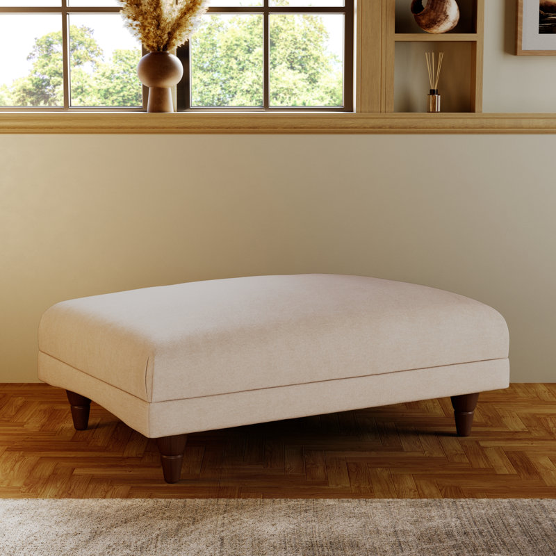 Adaku Banquette Footstool, Burnished Beech, Marble
