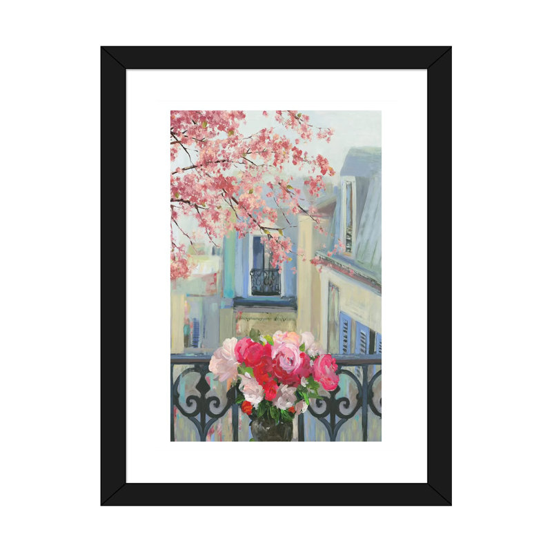 «Paris In The Spring II» par Allison Pearce - reproduction d'art, Papier encadré noir, Blanc, H 24 po x l 16 po x P 1 po