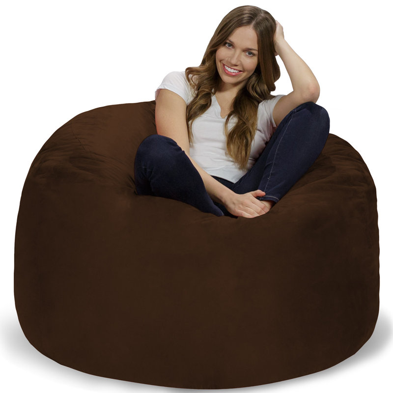 Bean Bag Chair - Shredded Memory Foam Filled Round Furniture Bean Bag Chair with Removable and Machine Washable Cover - Bean Bag Sofa Lounge Chair with Soft Micro Fiber Cover  - Bean Bags in Multiple Colors and Sizes