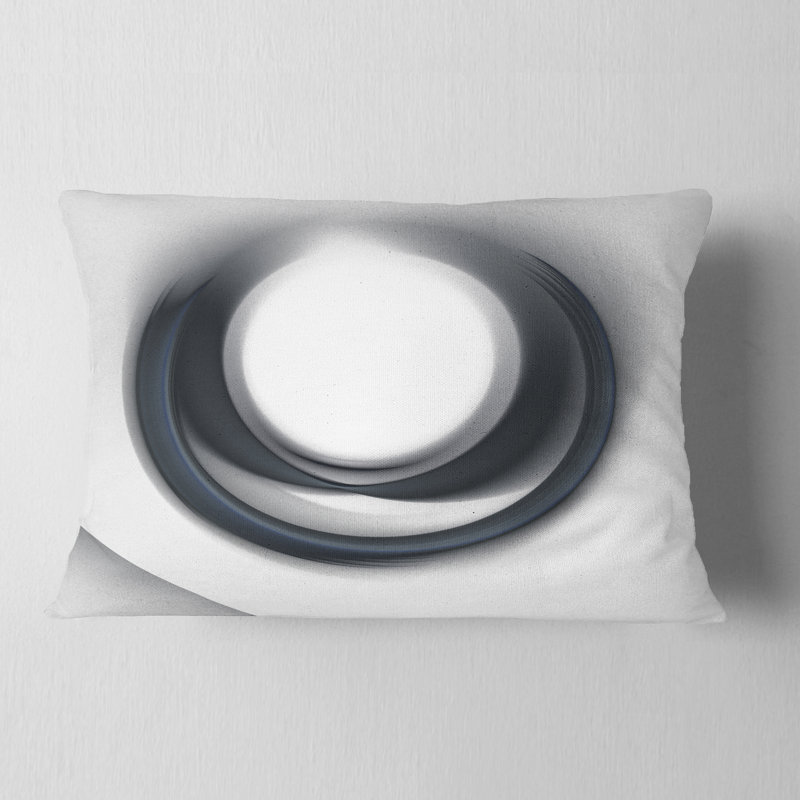 Grand cercle noir fractal sur fond blanc - imprimé abstrait