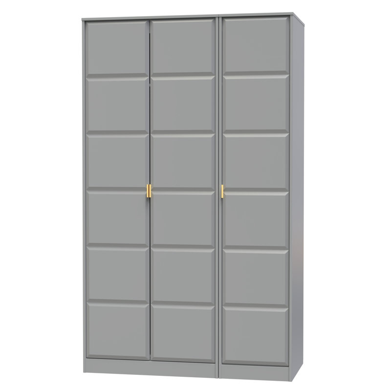 Alcimon 3 Door Wardrobe, Grey