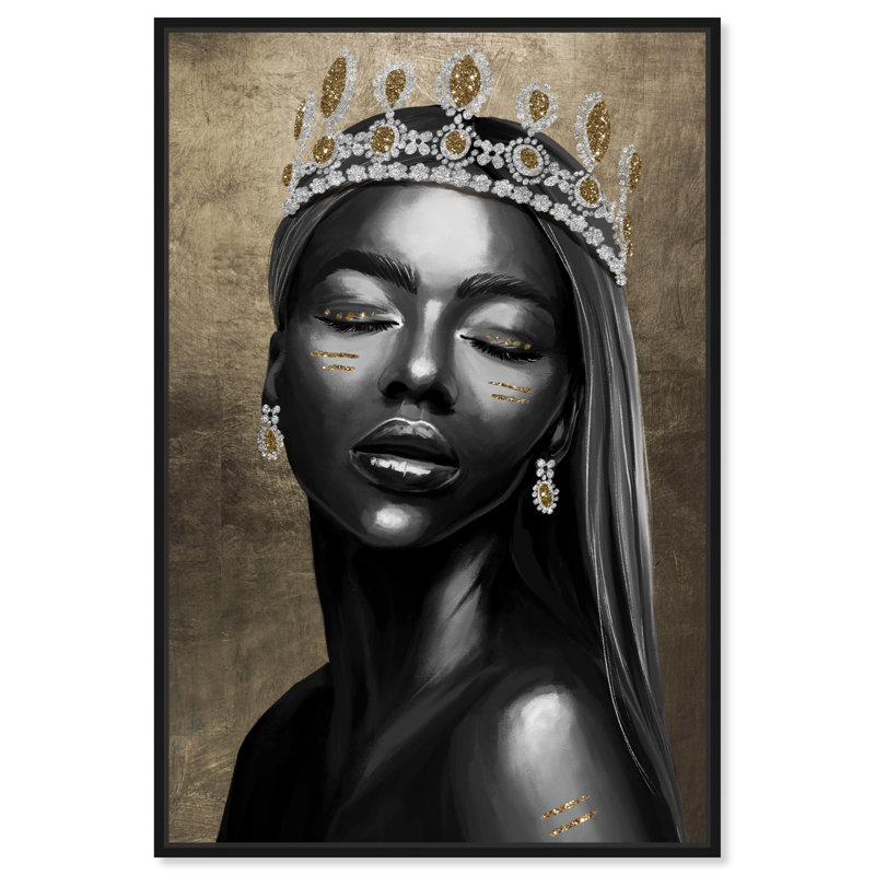 Princesse platine - Impression sur toile, Toile avec cadre noir, H 30 po x l 20 po