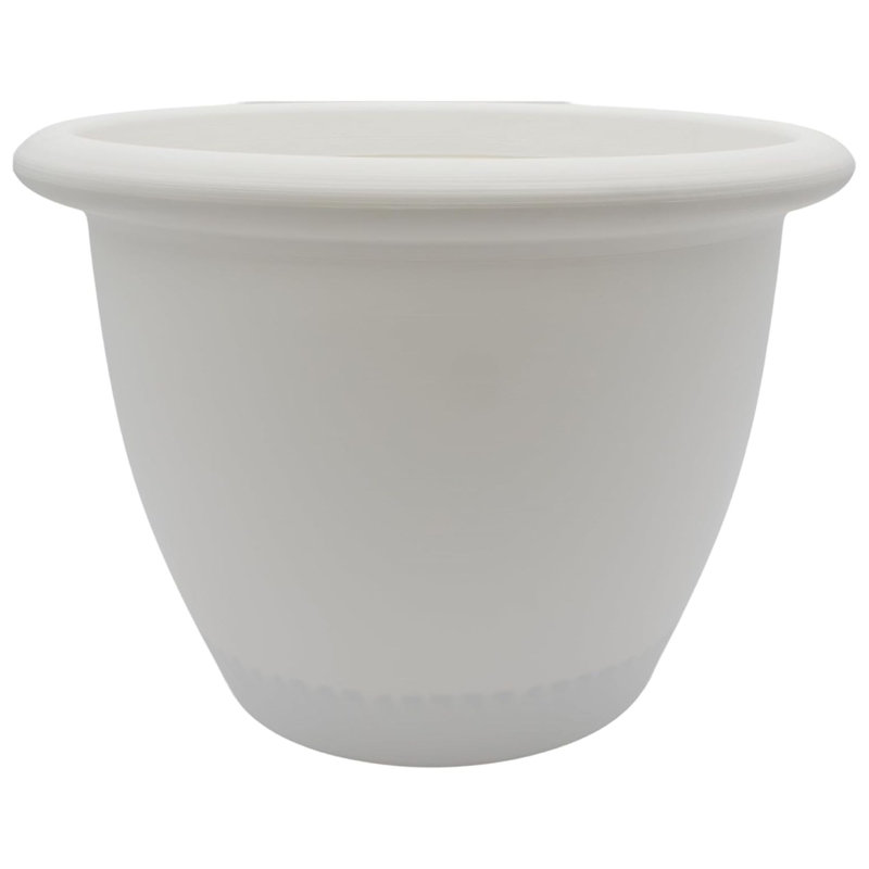 The HC Companies Sevilla Self-Watering Pot with Internal Disk, 14 Inch, White, 10.06" H x 14" W x 14" D, White