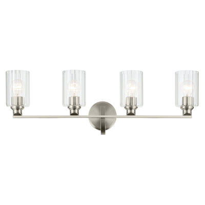 32.25" 4-Light Vanity Light with Fluted Glass