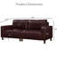 Grand sofa de 199 cm (78,5 po) recouvert de similicuir respirant, idéal pour le salon et l'appartement. Assise confortable grâce à ses pieds en bois massif et ses ressorts sinueux. Montage rapide.