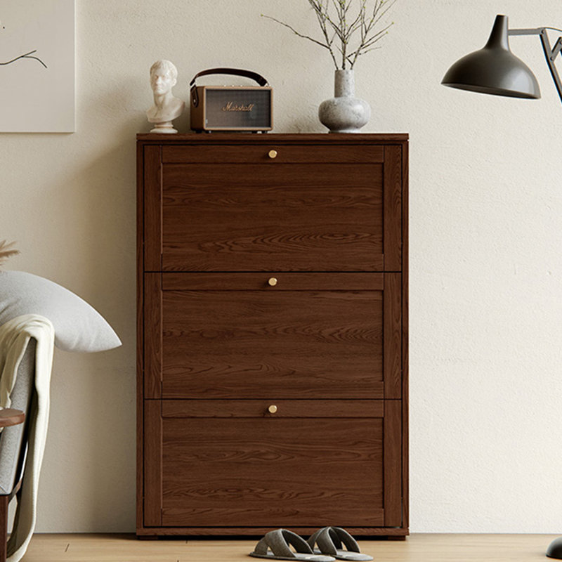 Nut-Brown Solid wood Shoe Storage