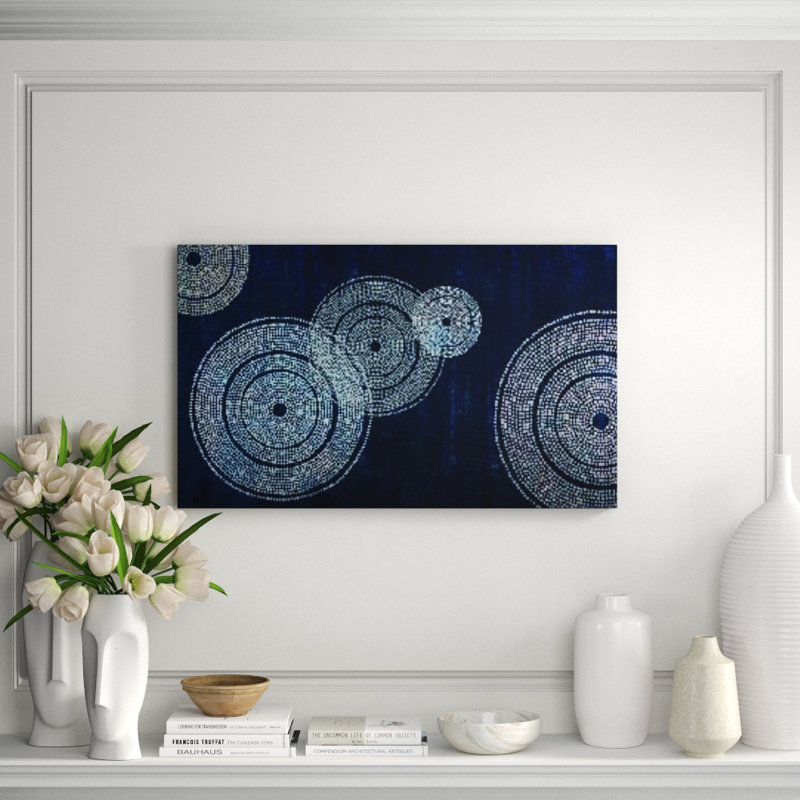 Brilliant In Blue Print by Sofia Fox, 36" H x 60" W, Image Brush Gel