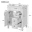 Meuble-lavabo de salle de bain avec lavabo en céramique, conception compacte pour petits espaces, armoire moderne avec 2 tiroirs et tablette réglable-991801651-991801650