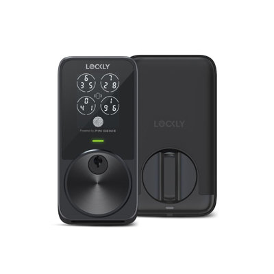 PIN Genie Pro Gen 3 Deadbolt Edition with physical keys, Matte Black