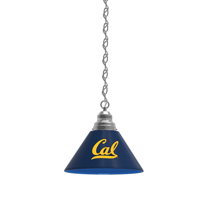 1 - Light Single Pendant, Chrome, California Golden Bears