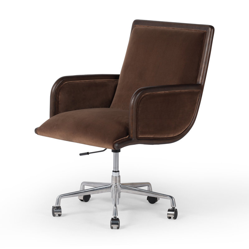 Samford Velvet Task Chair, Brown