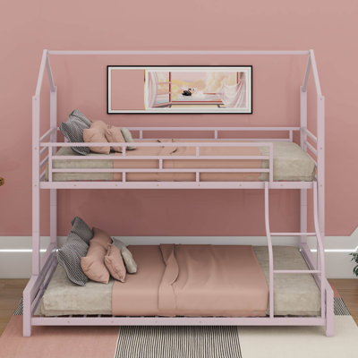Twin Over Full Metal House Bunk Bed