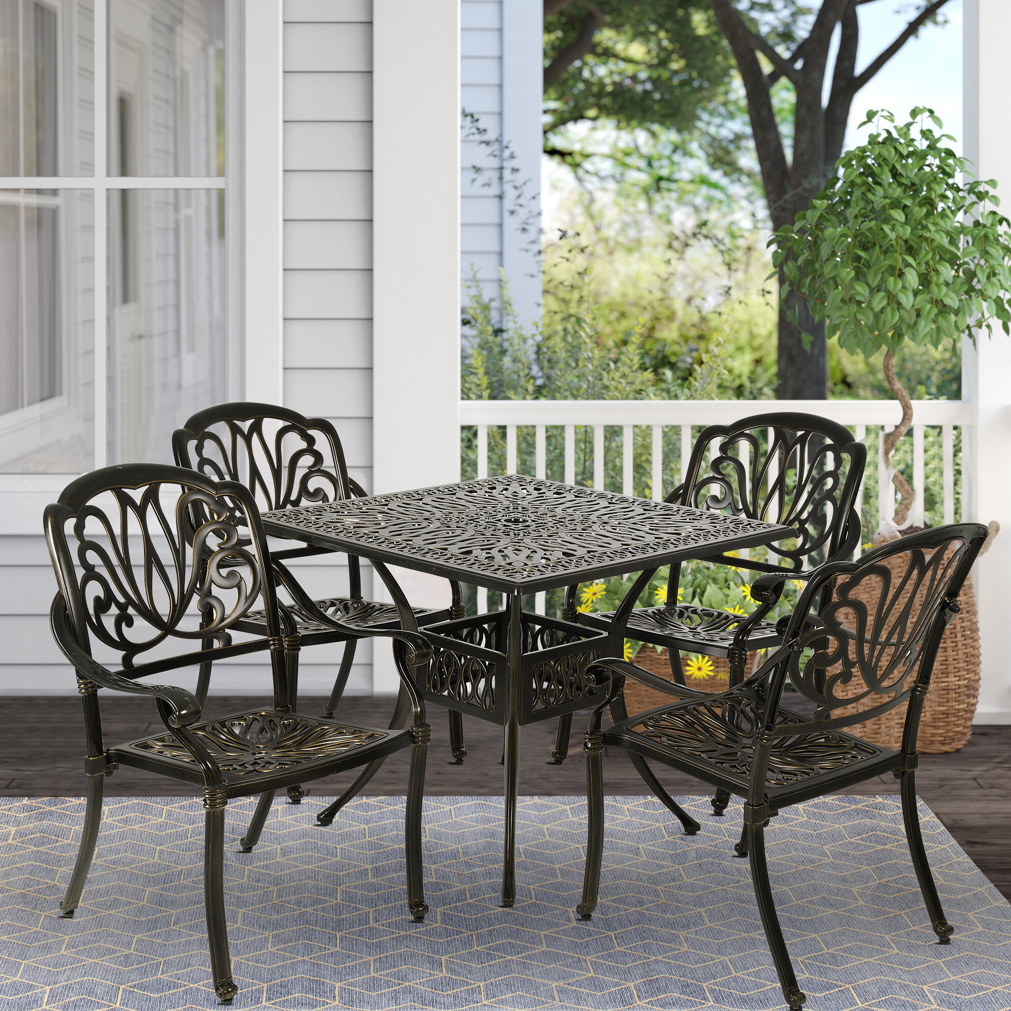 Fleur De Lis Living Leasure 5 Piece Dining Set - Wayfair Canada