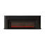 Black Solid Wood TV Cabinet Fireplace-118326184